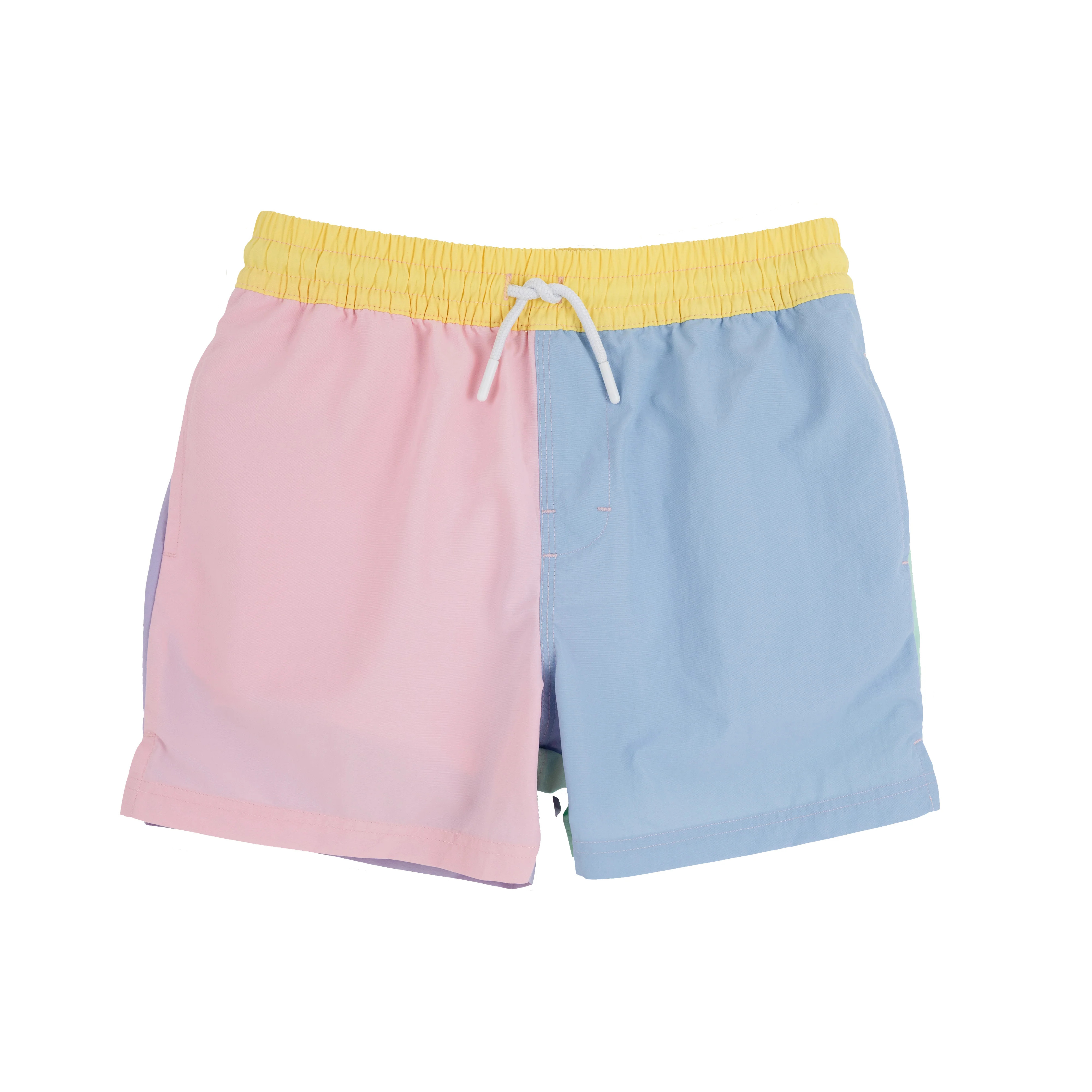 Country Club Colorblock Trunks - Pastel Perfection with Worth Avenue White Stork | The Beaufort Bonnet Company