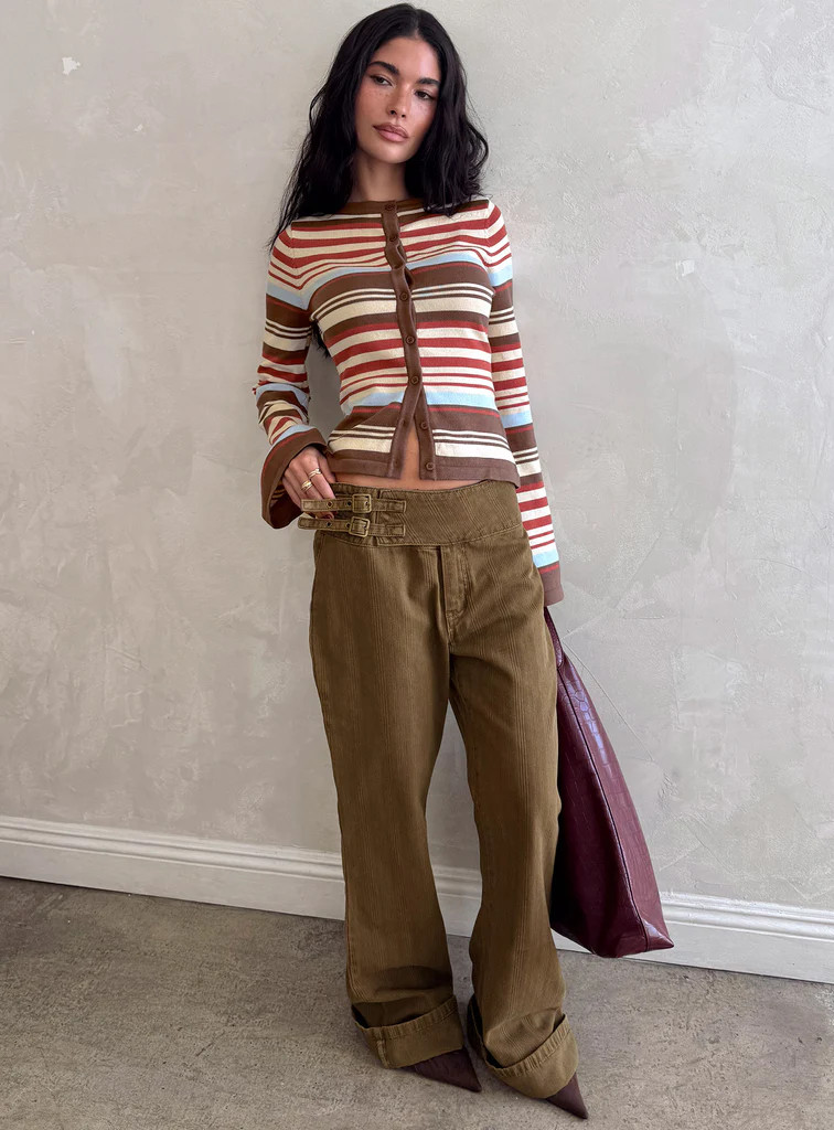 Thrill Ride Mid Rise Flare Jeans Washed Brown | Princess Polly US