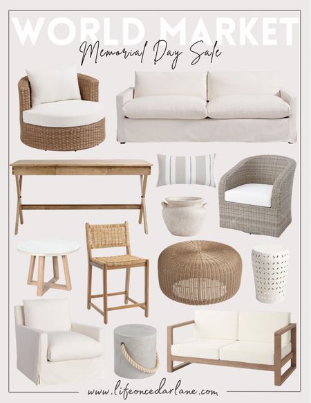 World Market - Memorial Day Sale! Save 20% on all indoor and outdoor furniture!! Sale ends tonight!

#worldmarket #sofa #outdoorfurniture 

#LTKHome #LTKSaleAlert