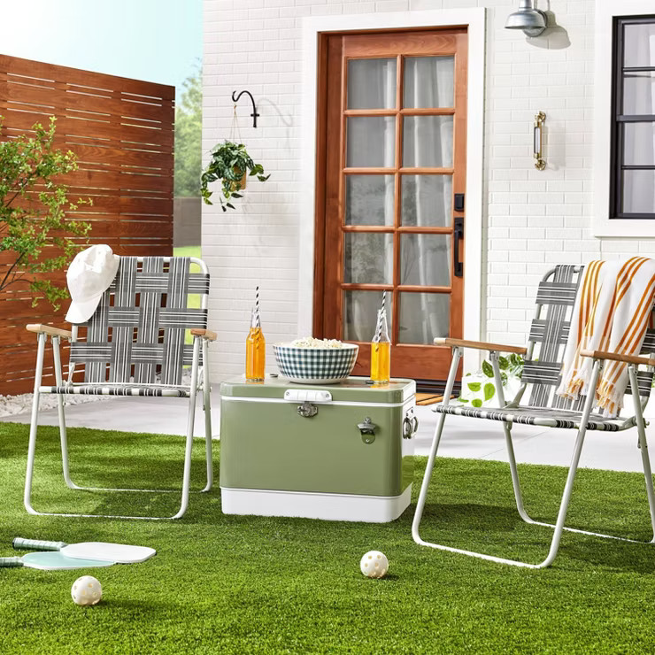 Hard-Sided 80can/54qt Two-Tone Cooler Green/Cream - Hearth & Hand™ with Magnolia | Target