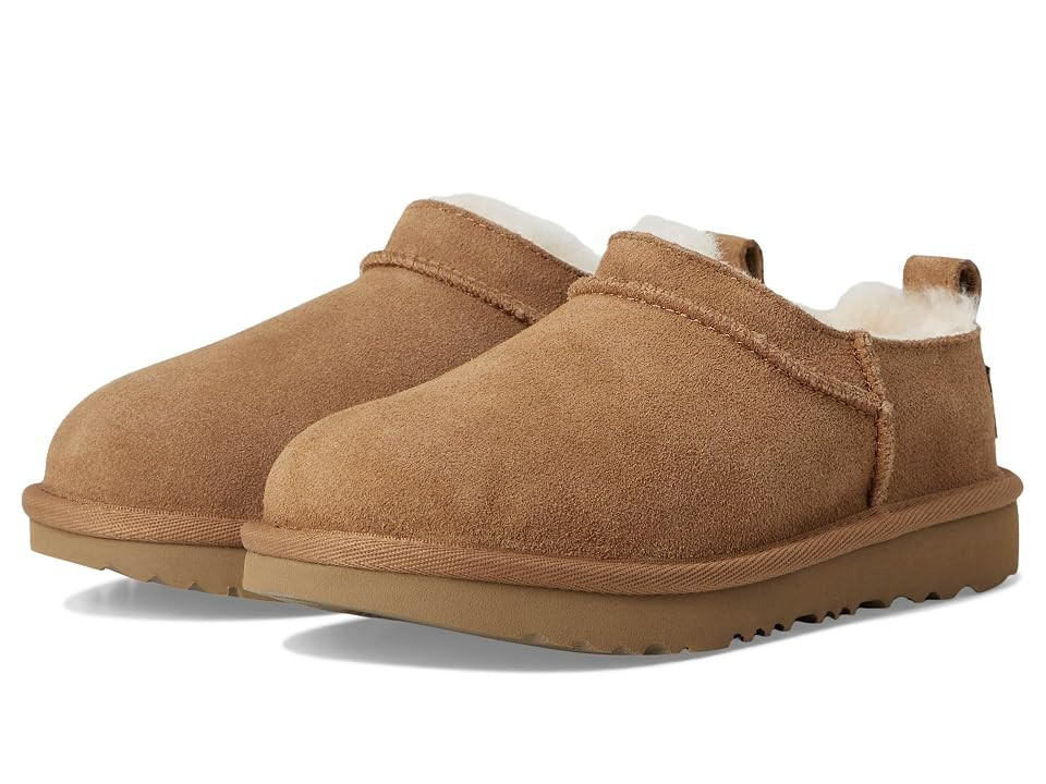 UGG Kids Classic Micro (Little Kid/Big Kid) Kids Shoes Chestnut: 4 Big Kid M, Suede | Zappos