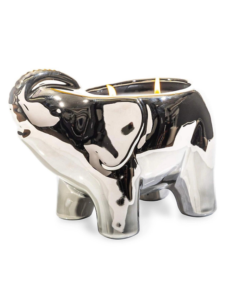 Thompson Ferrier Elephant Midnight Orchid Scented Candle - Silver | Saks Fifth Avenue
