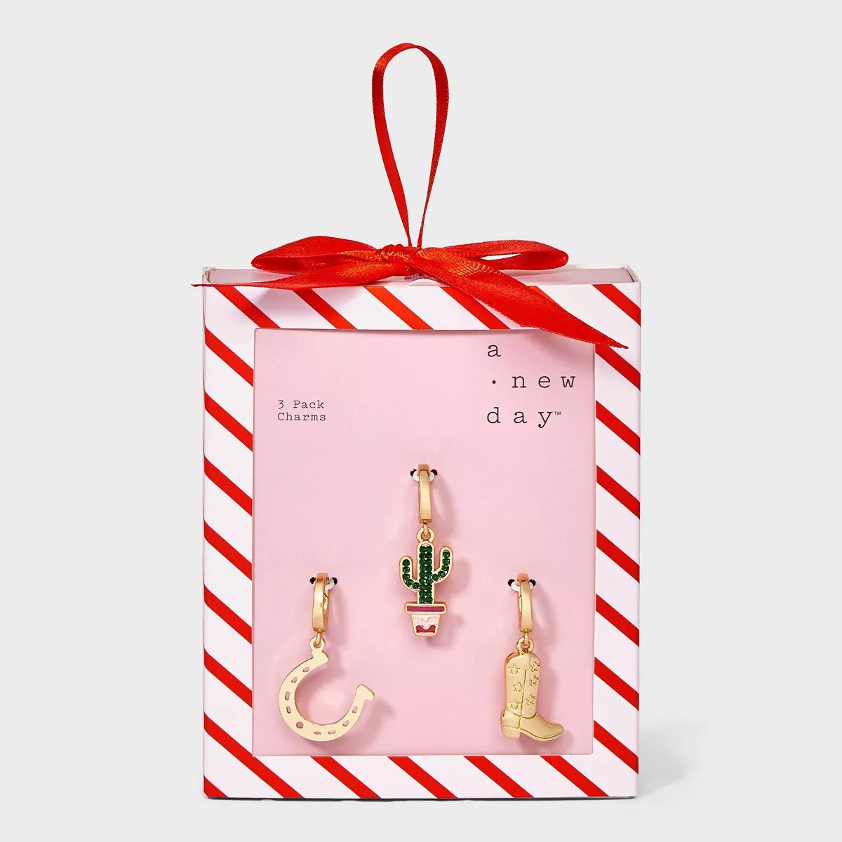 Horseshoe Cactus and Cowgirl Boot Charm Necklace Set 3pc - A New Day™ Gold | Target