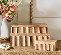 Wood Fluted Jewelry Box | Pottery Barn (US)