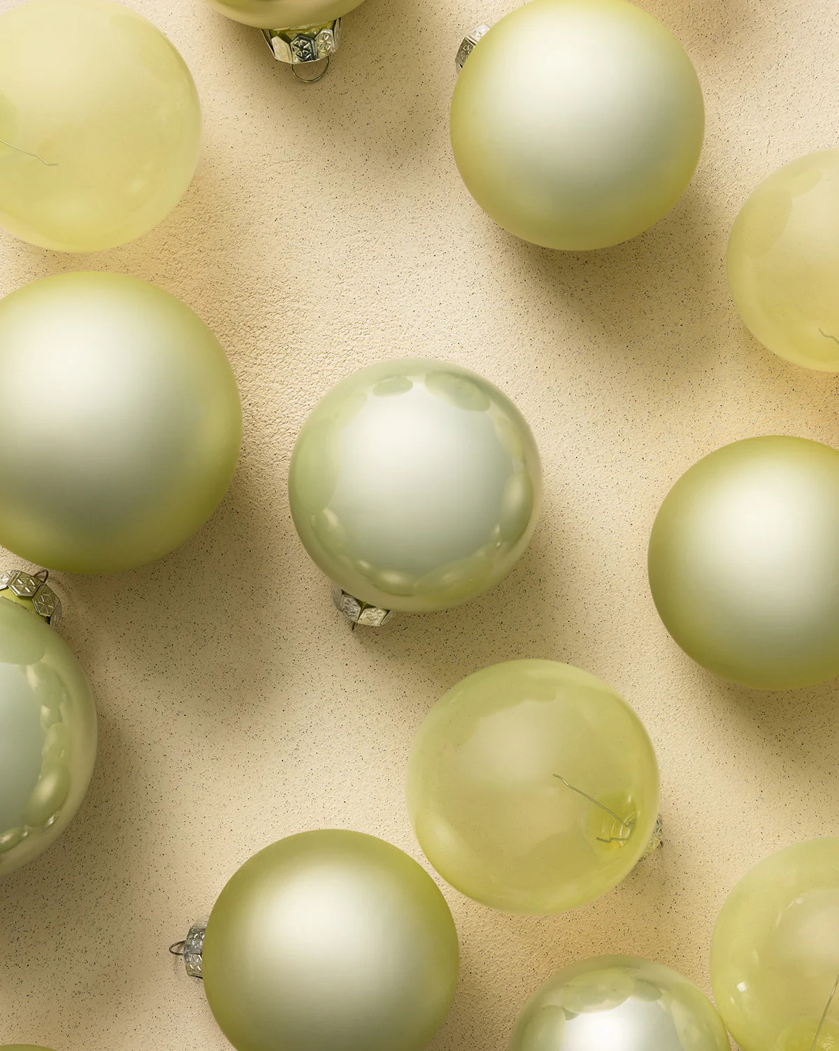 White Mint Glass Baubles (Set of 21 Assorted) | McGee & Co. (US)
