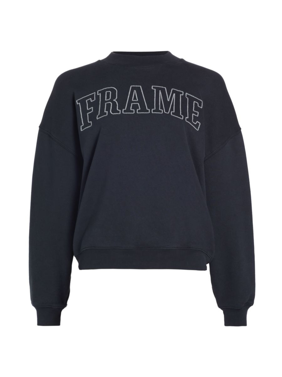 Block Letter Cotton-Blend Crewneck Sweatshirt | Saks Fifth Avenue