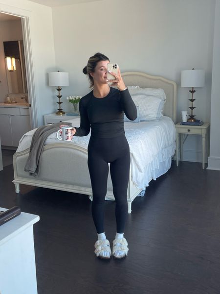 These Spanx leggings are magical✨ super high waisted and suck you in SO much! they are very very flattering  — such a good purchase for cold weather ❄️ 

Shirt is lulu - wearing size 2 (I like mine to be super fitted).
Leggings size small 

#LTKSeasonal