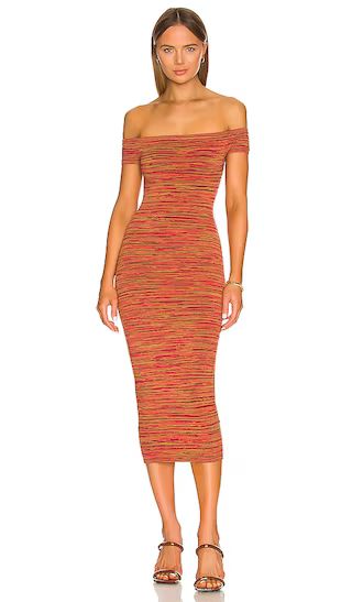 x REVOLVE Rowena Off Shoulder Spacedye Midi in Moab Spacedye | Revolve Clothing (Global)