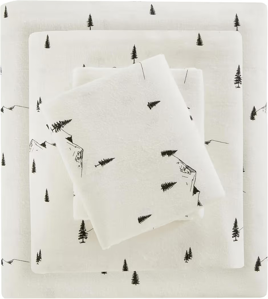 Woolrich Cotton Sheet Set Cottage Charms Print, 100% Cotton Flannel Sheets Warm & Fuzzy Bedding S... | Amazon (US)