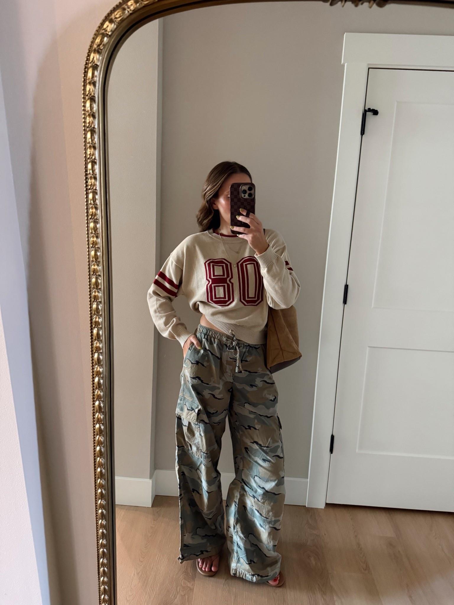 The coolest parachute cargos on sale! Wearing a xs and small sweater