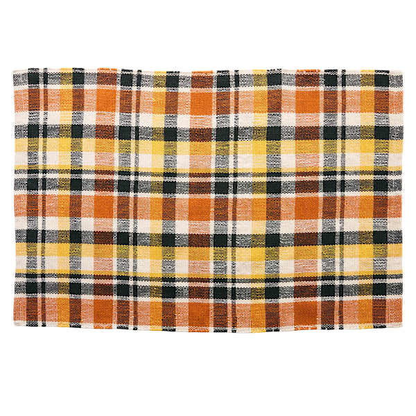 Orange Multi-Plaid Layering Mat, 24x36 | At Home