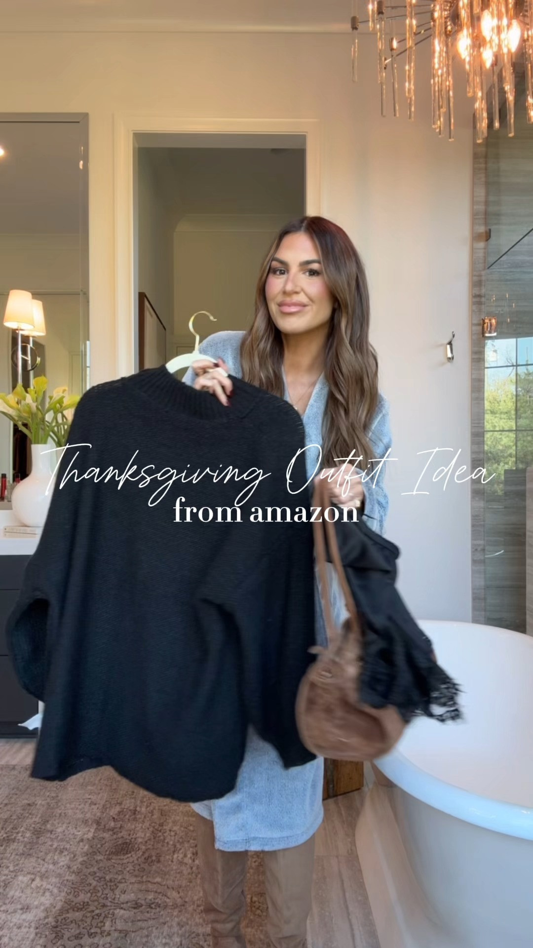 thanksgiving outfit idea all from amazon 🖤 use code Hollie35 at Vici 

wearing a medium in the sweater and small in shorts! 

 

#LTKHoliday #LTKSeasonal #LTKFindsUnder50