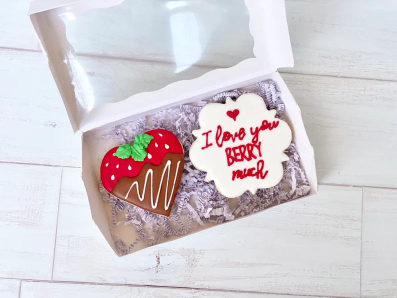 Valentine cookies Valentines Day gift set for him her gift | Etsy | Etsy (US)