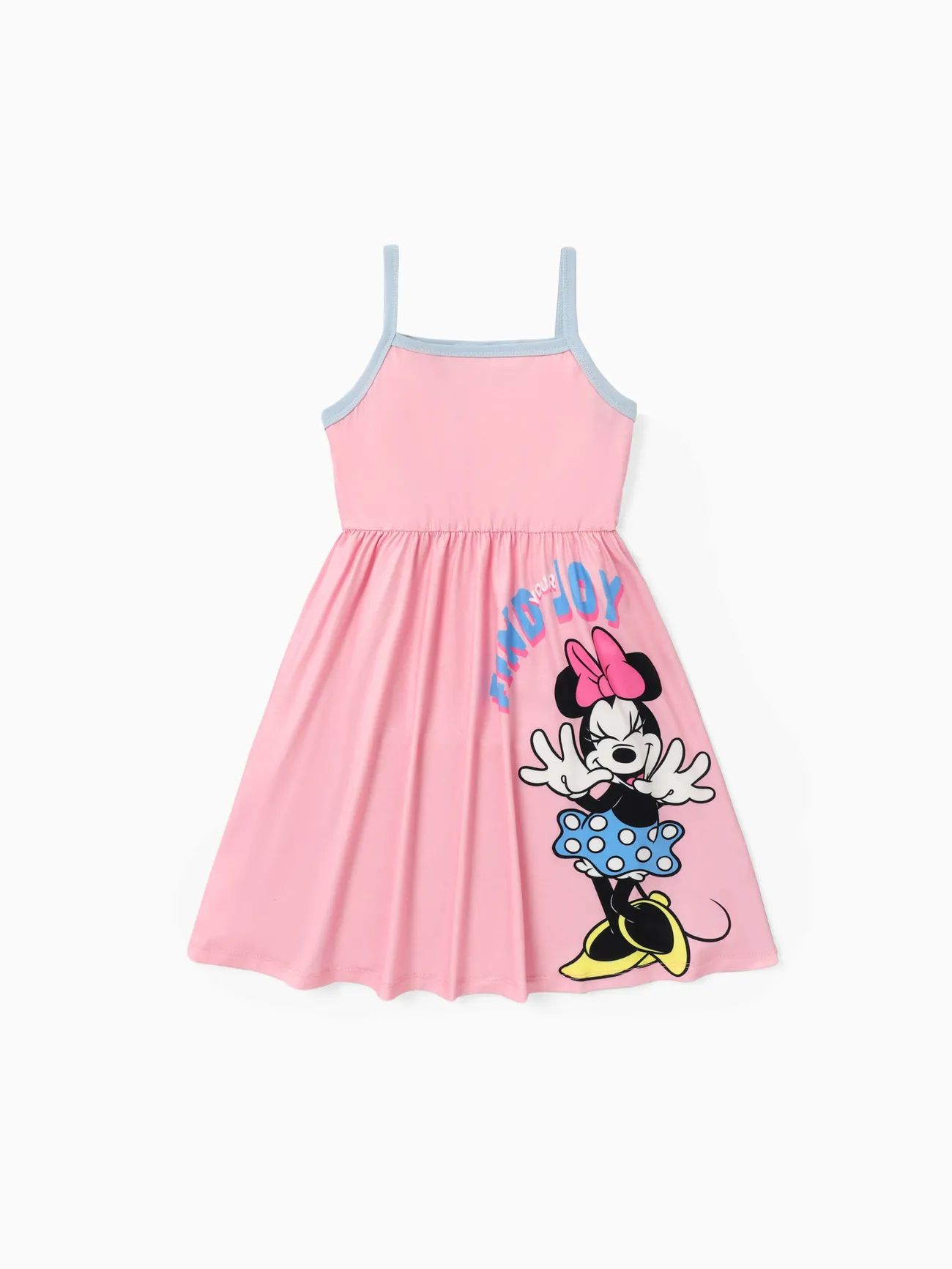 Disney Mickey and Minnie polka-dot denim jacket or suspender Minnie pattern dress | PatPat