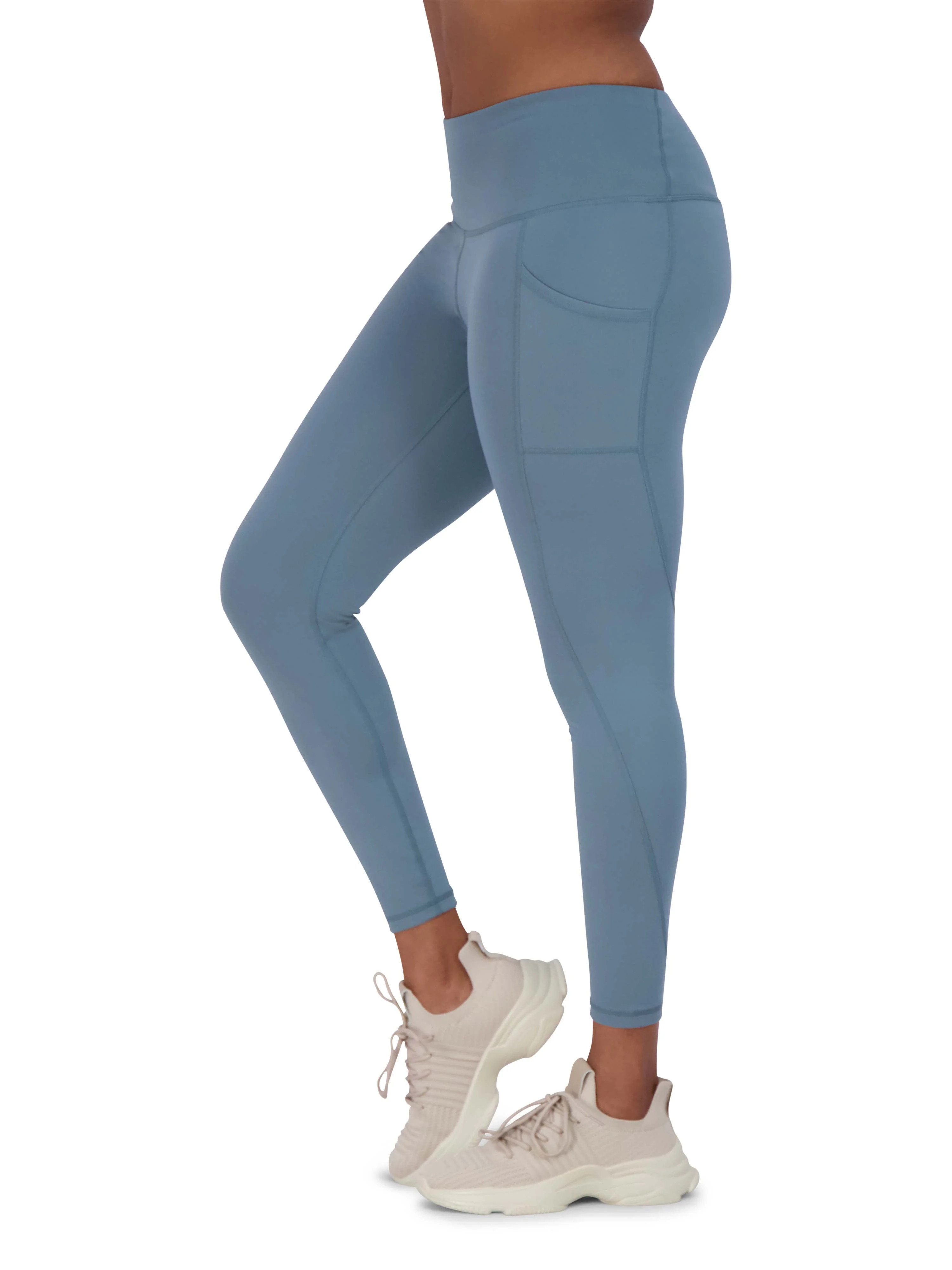Reebok Women's Everyday Highrise 7/8 Legging with 25" Inseam and Side Pockets - Walmart.com | Walmart (US)