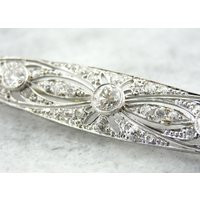 Edwardian Diamond Platinum Bar Pin, Antique Brooch | Etsy (US)