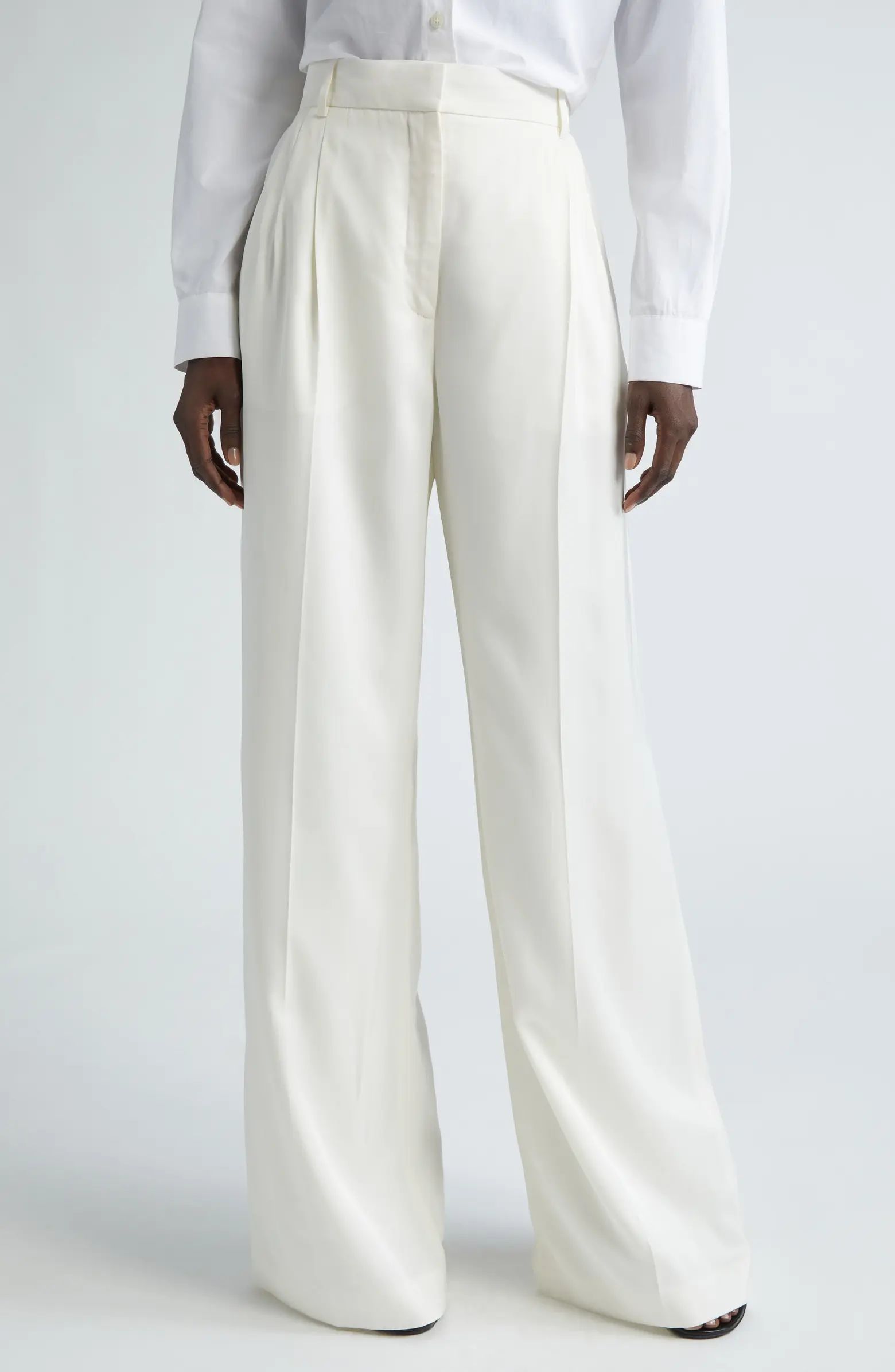 Alexander McQueen Pleated Wide Leg Pants | Nordstrom | Nordstrom