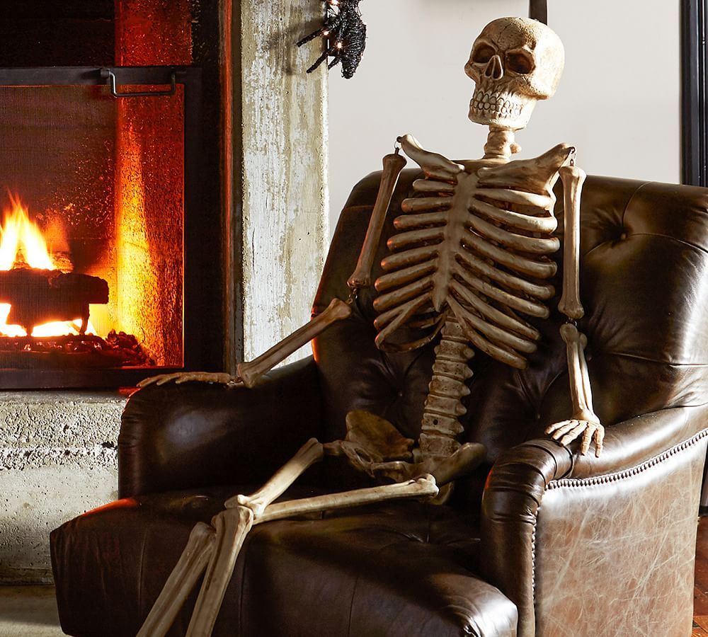 Life-Size Indoor/Outdoor Mr. Bones Skeleton | Pottery Barn (US)