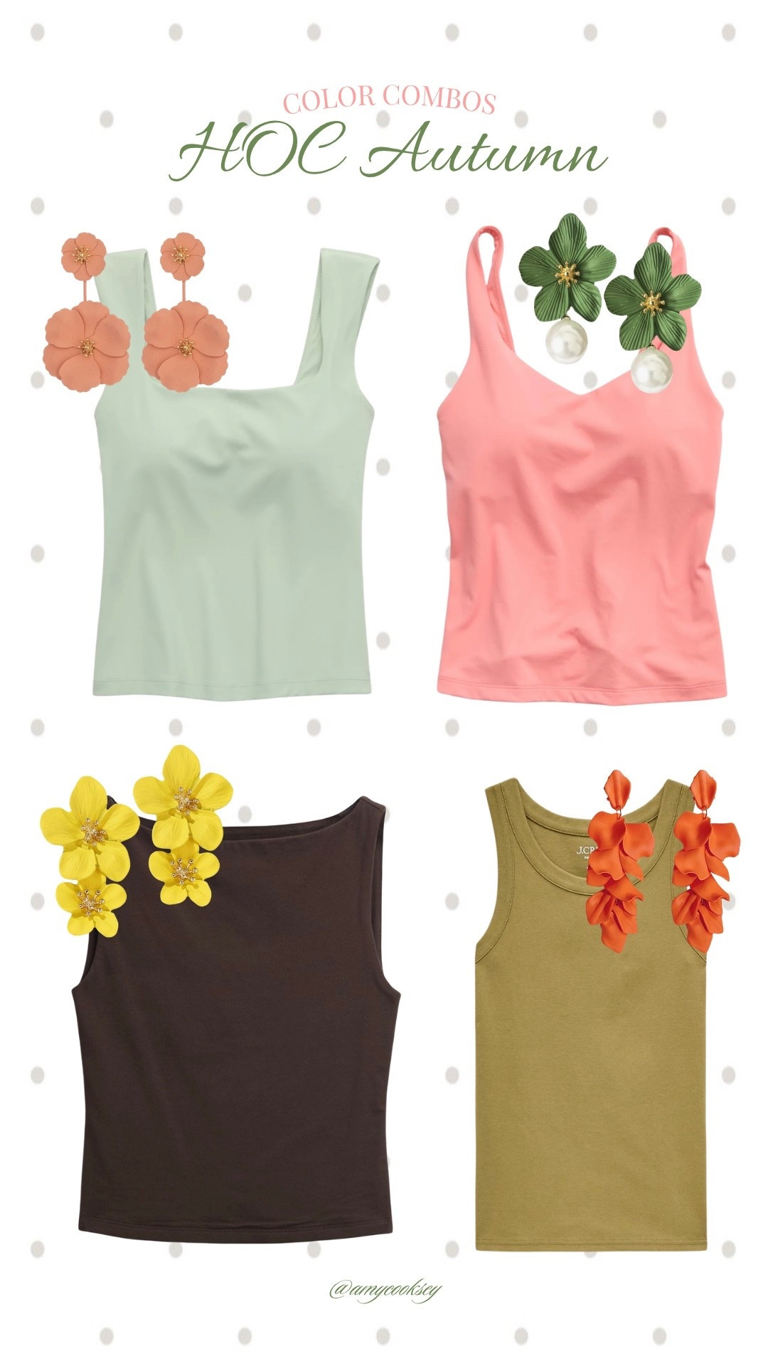 Style Tip for #HOCAutumn girls— grab a simple tank and pair it with a fun earring for an elevated casual look 

#YellowEarring #ColorCombo #OutfitInspo @Aerie @jcrew 

#LTKSeasonal #LTKOver40 #LTKWorkwear