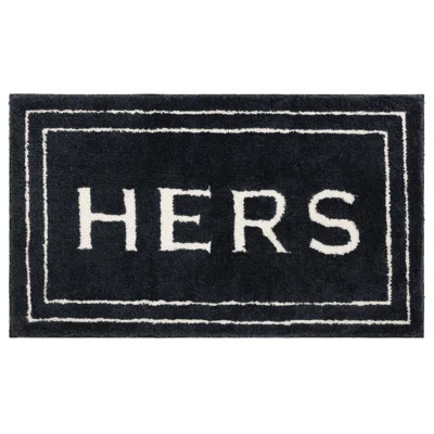 Ghobad Hers Bordered Polyester Machine Washable Bath Rug | Wayfair Professional