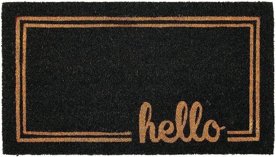 mDesign Rectangular Coir and Rubber Welcome Doormat Amazon Home Decor Finds Amazon Favorites | Amazon (US)