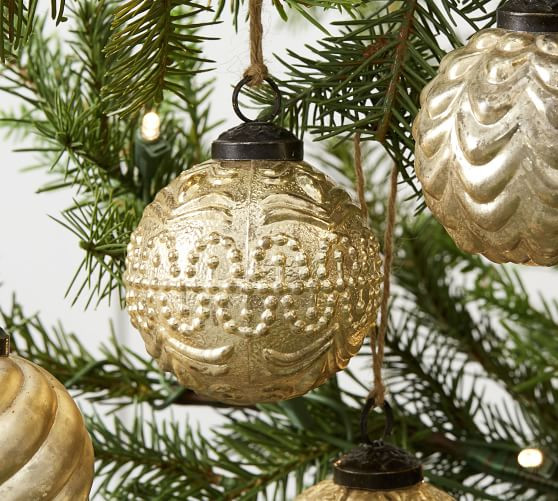 Mercury Adorned Ornaments - Set of 6 | Pottery Barn (US)
