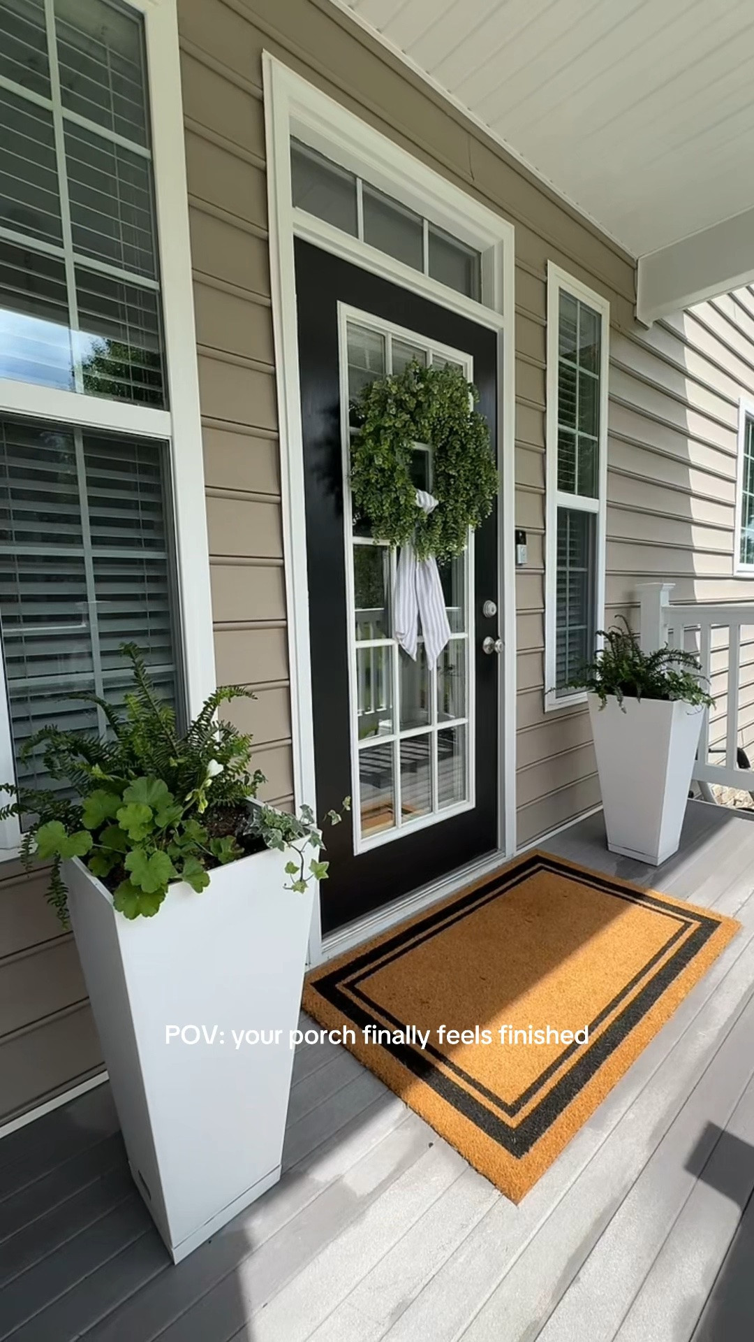 Neutral Porch Styling for Summer | Pottery Barn Inspired Front Porch

Neutral porch styling for summer with layered greenery, black rocking chairs, striped pillows, white planters, and warm natural textures 🤍 Sharing the front porch decor details that helped create this calm, timeless Pottery Barn inspired look.#frontporchdecor #porchdecor #neutralhome #outdoorliving #potterybarnstyle #summerporch #frontporchstyle

#LTKHome