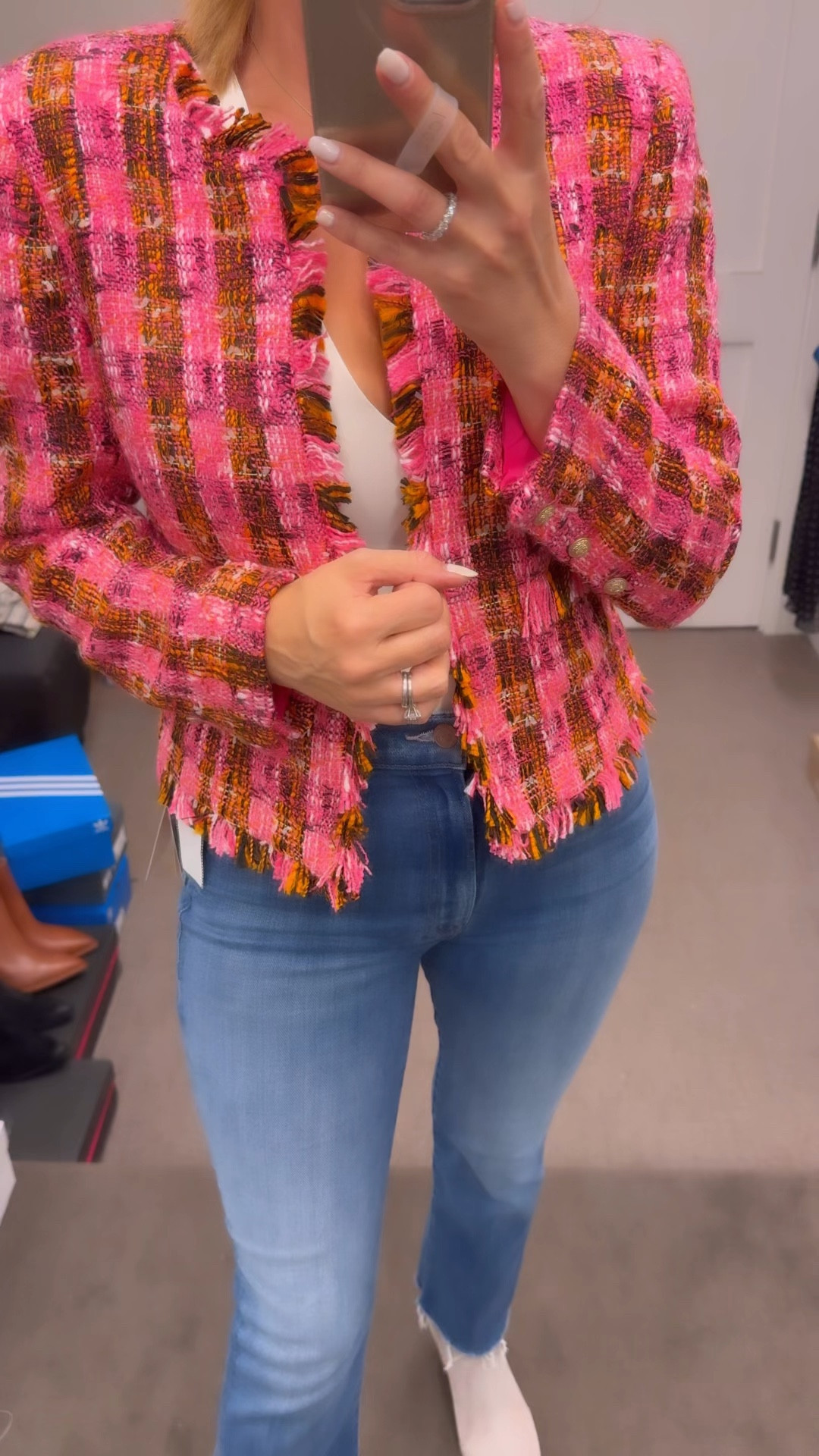 Gorgeous pink tweed blazer part of the Nordstrom anniversary sale. True size need a size 6.

#LTKSummerSales #LTKxNSale #LTKOver40