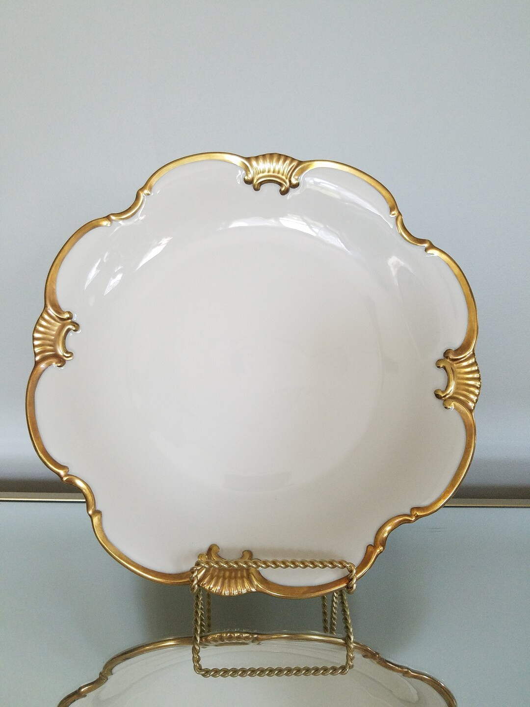 Vintage Porcelain Dinner Plate With Heavy Antique Gold Rim Johann Jeltmann Vohenstraub. Collectib... | Etsy (US)