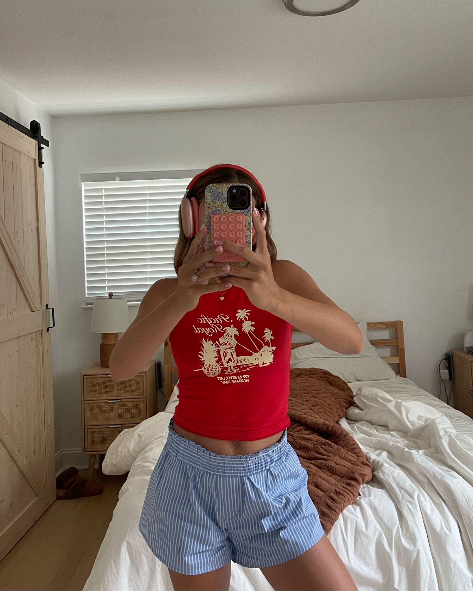 Princess polly striped shorts! & more 💙❤️‍🩹  wearing size small in the shorts (they run a little big!!)

#LTKSeasonal #LTKGiftGuide #LTKxelfCosmetics