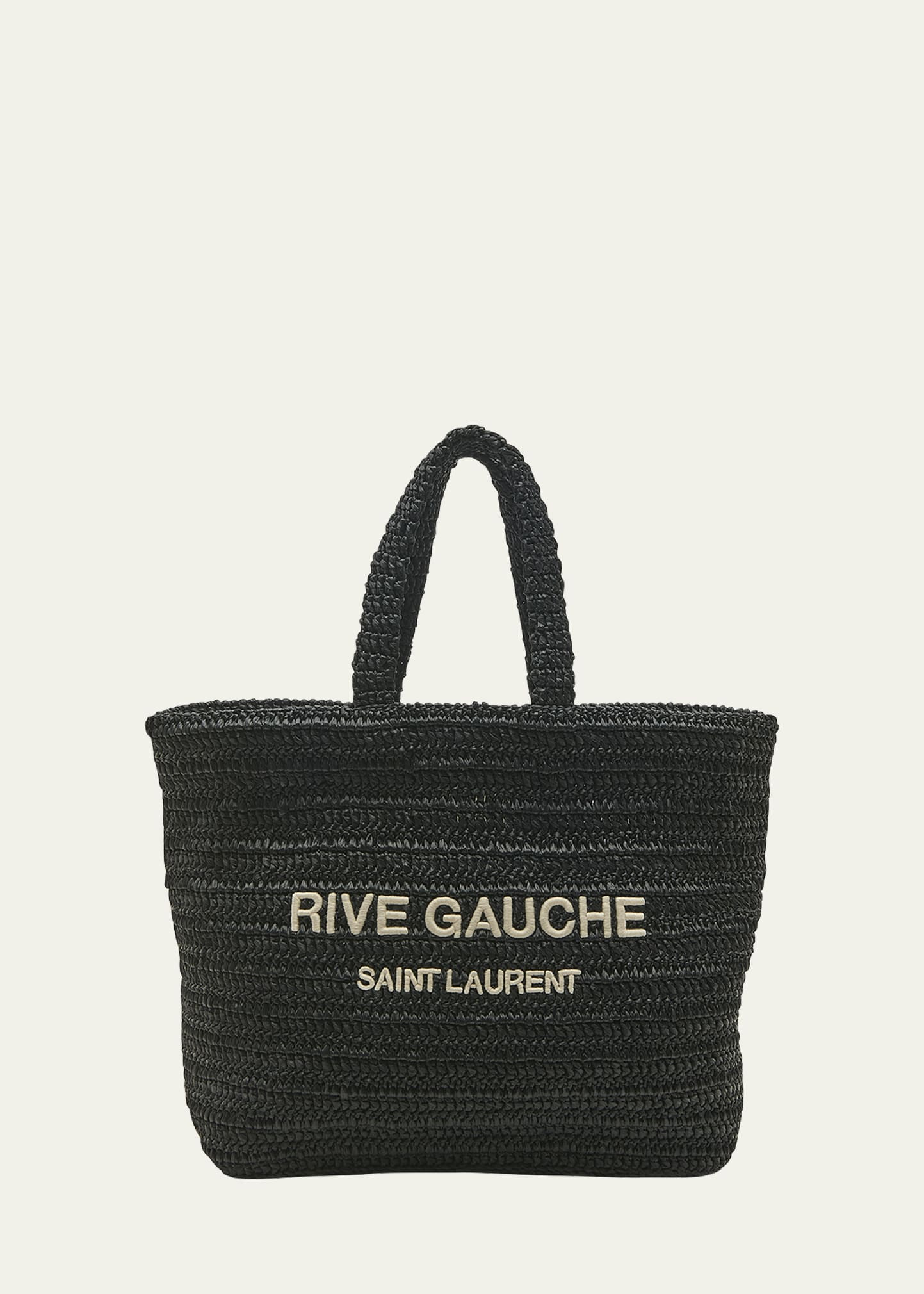 Saint Laurent Rive Gauche Tote Bag in Raffia | Bergdorf Goodman