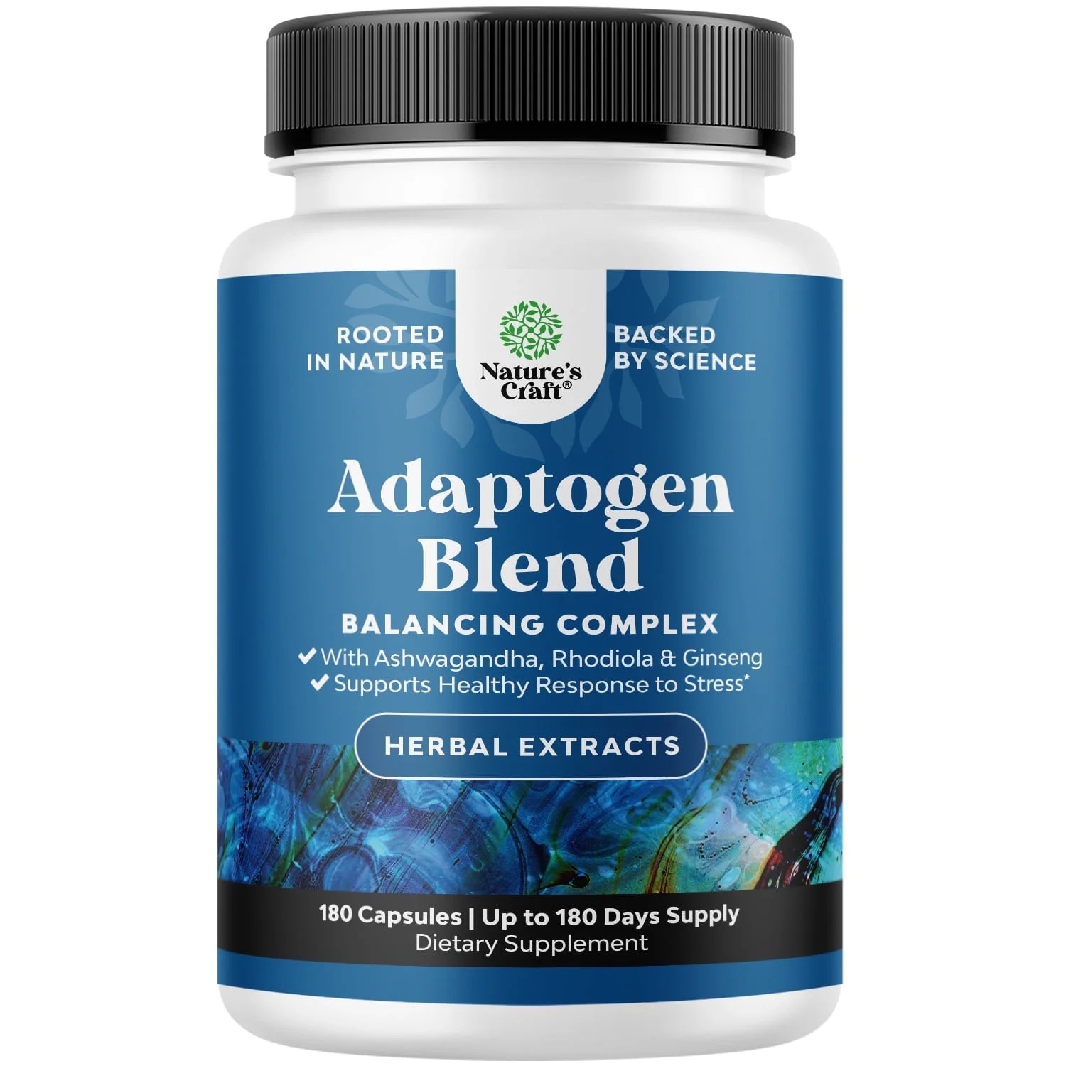 Natures Craft Herbal Adaptogenic Mood Support Supplement for Stress & Cortisol Management, 180 Ct | Walmart (US)