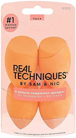 Real Techniques Miracle Complexion Beauty Sponge Makeup Blender, Set of 4 | Amazon (US)