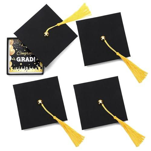 MOUNTCLIM Graduation Gift Card Box Holder, Cap Shaped Decoration Box with Tassel for Graduation Celebration | Amazon (US)