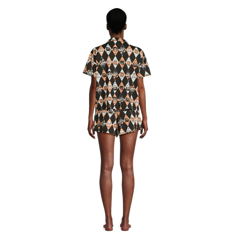 Halloween Women’s Print Shorty Pajama Set, 2-Piece, Sizes XS-3X | Walmart (US)