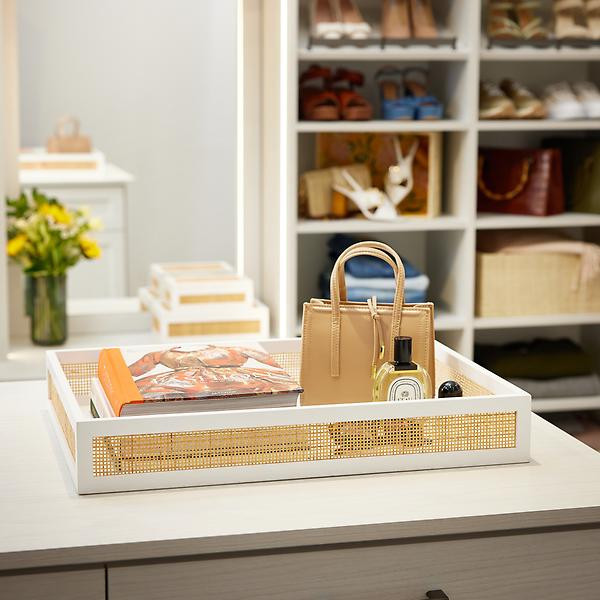 The Container Store Artisan Rattan Cane Tray | The Container Store