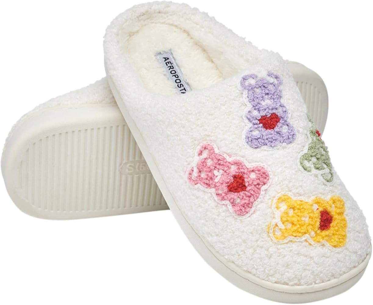 AEROPOSTALE Aeropastele Womens AE L GUMMY BEAR ICON SLIPPER Size 11-12 X Large | Amazon (US)