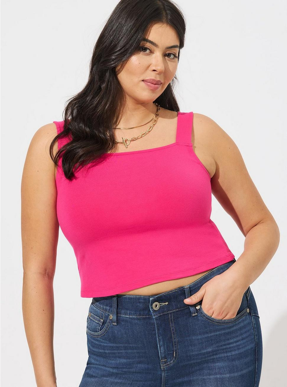 Foxy Square Neck Crop Tank | Torrid (US & Canada)