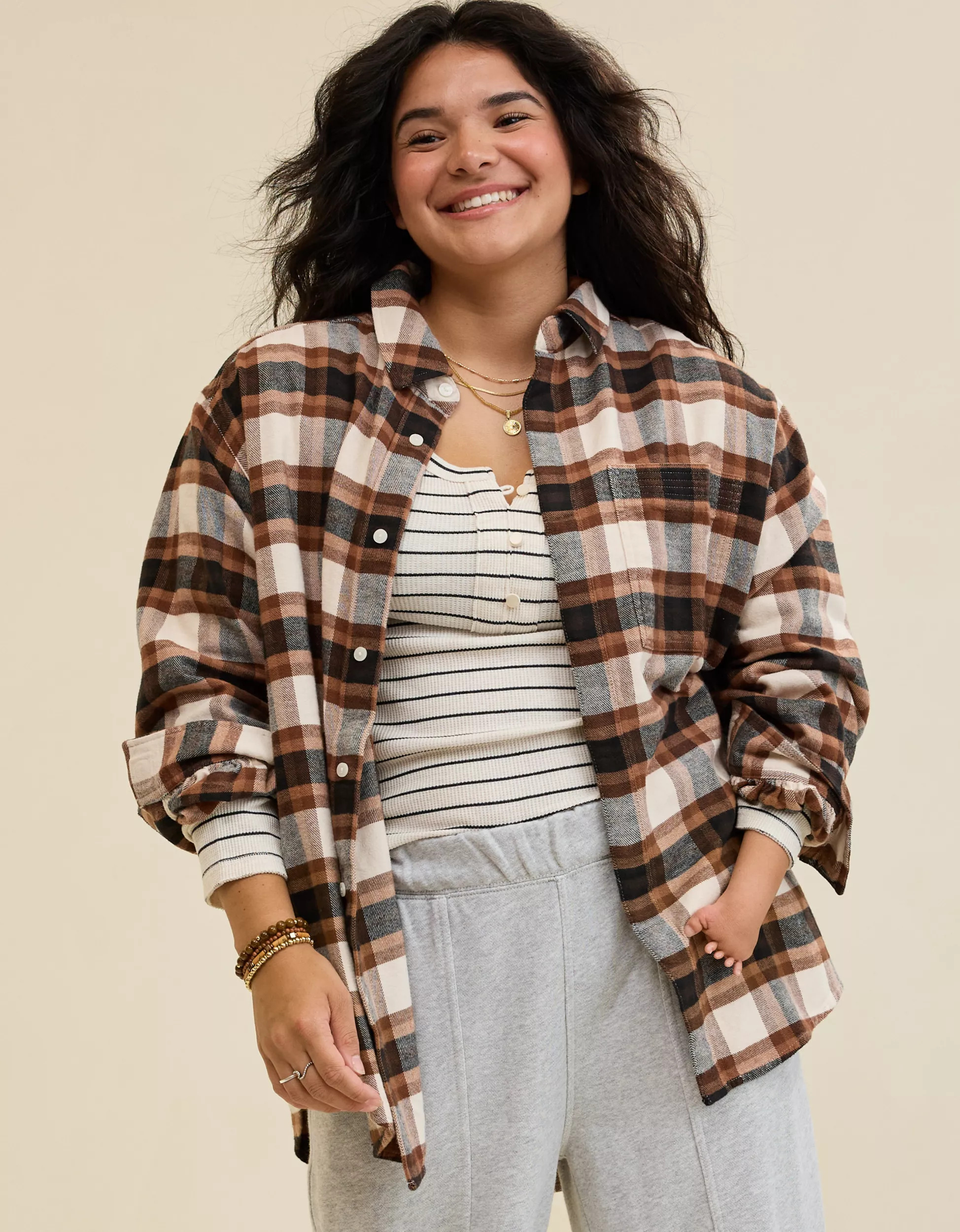 Aerie MagnaReady Adaptive Anytime Fave Flannel Shirt | Aerie