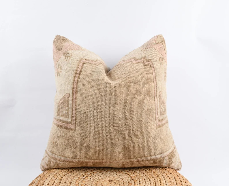 Handwoven Turkish Kilim Pillow 24x24 Pillow Cover Decorative | Etsy | Etsy (US)