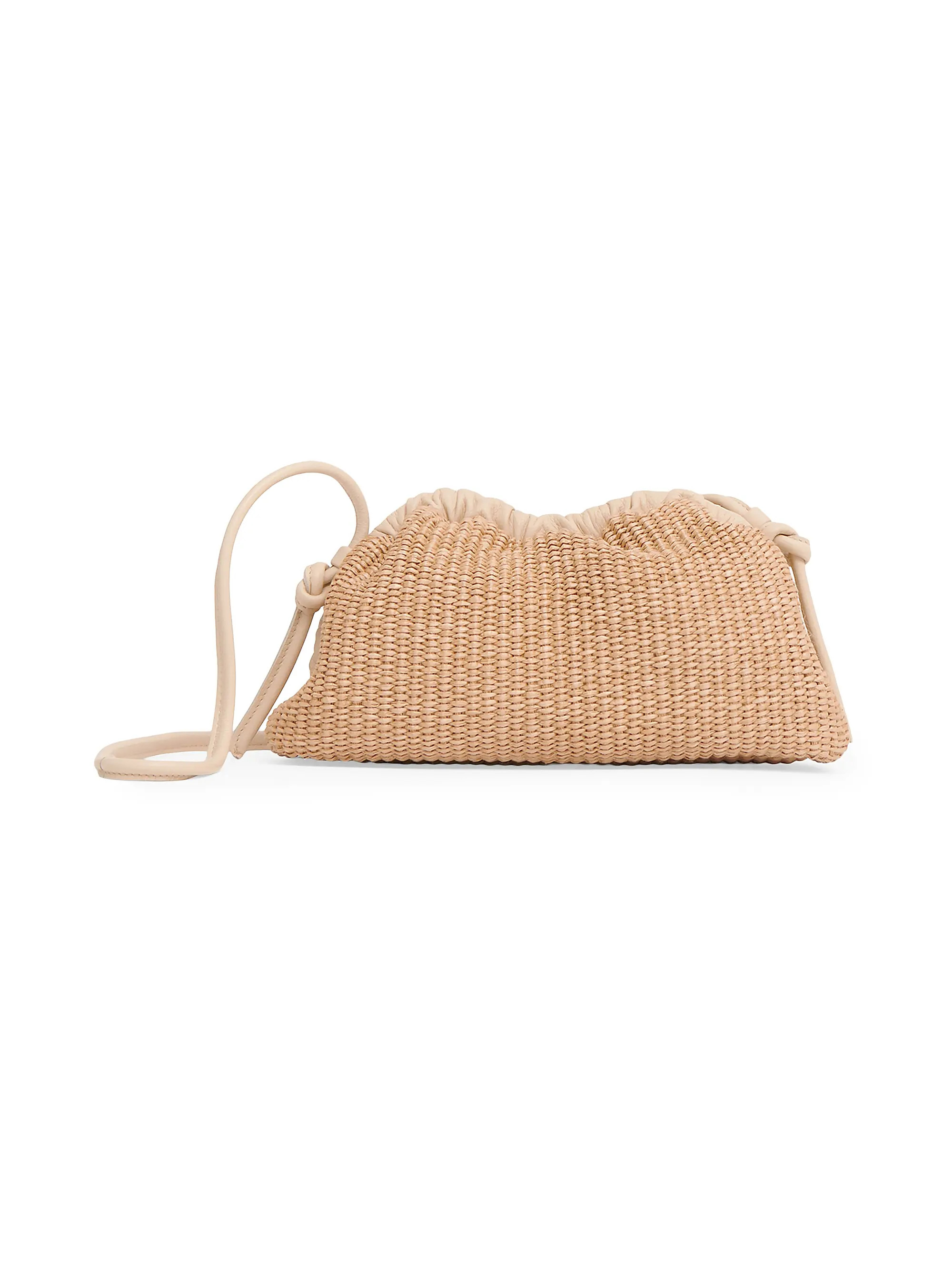 Mansur GavrielMini Cloud Raffia & Leather Clutch | Saks Fifth Avenue