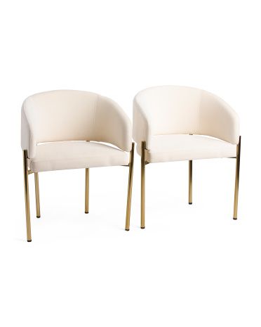 Set Of 2 Textured Velvet Dining Chairs | TJ Maxx