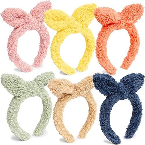 Knotted Furry Headband with Bow for Women, 6 Colors (6-Pack) | Amazon (US)