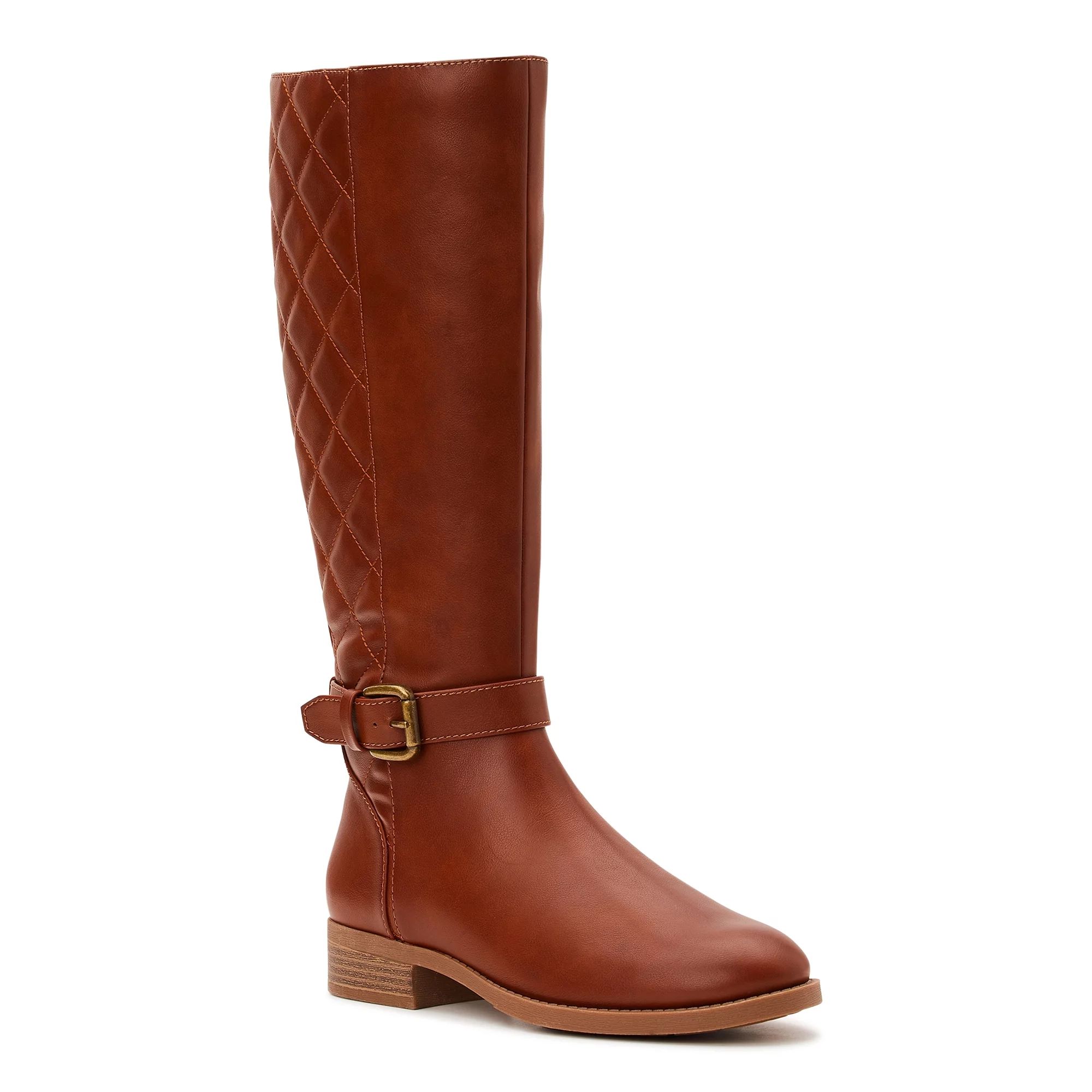 Time and Tru Women’s Quilted Back Riding Boots | Walmart (US)