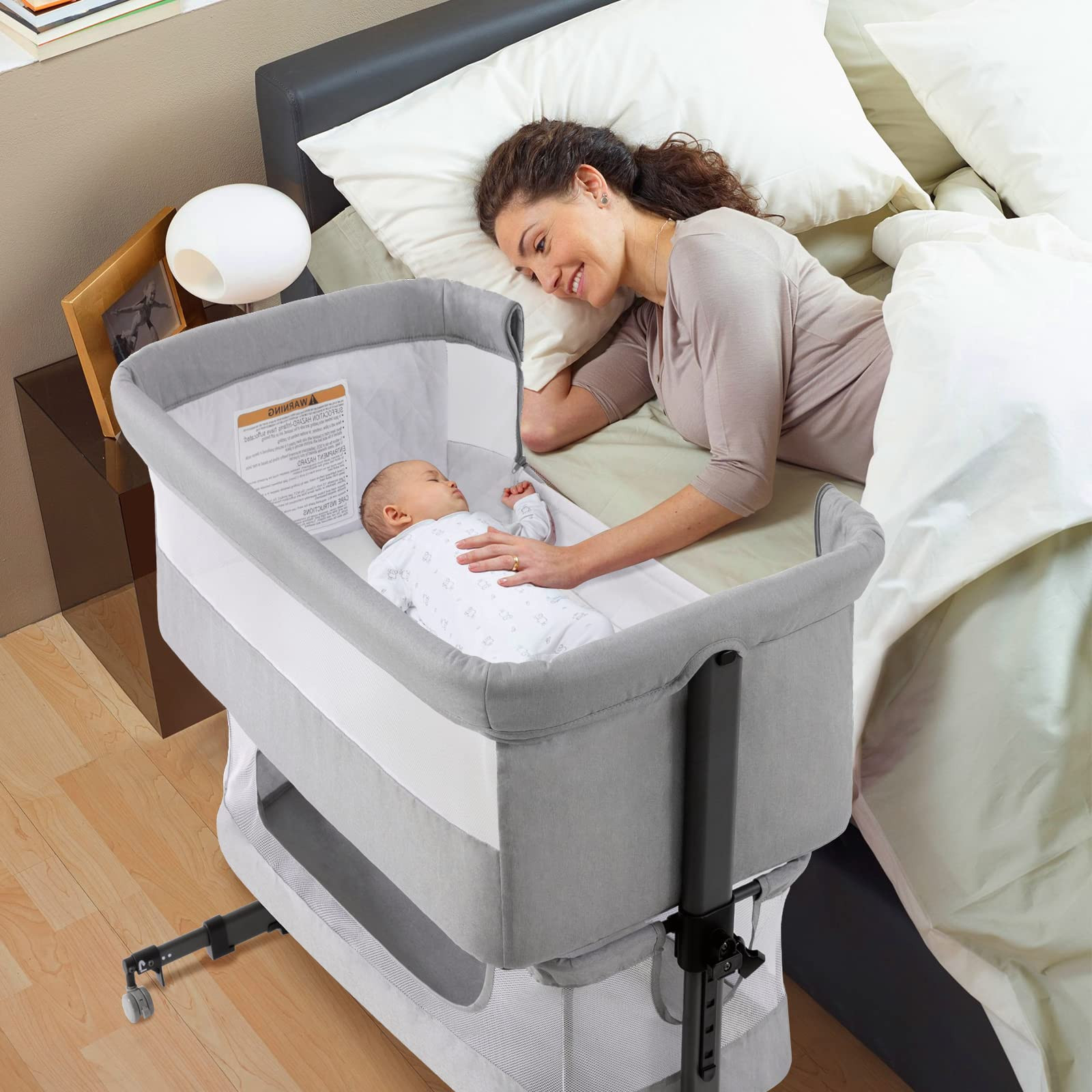 nordmiex 3 in 1 Baby Crib Bedside Crib,Baby Bassinet,Baby Bed Adjustable Portable Bed for Infant/... | Amazon (US)