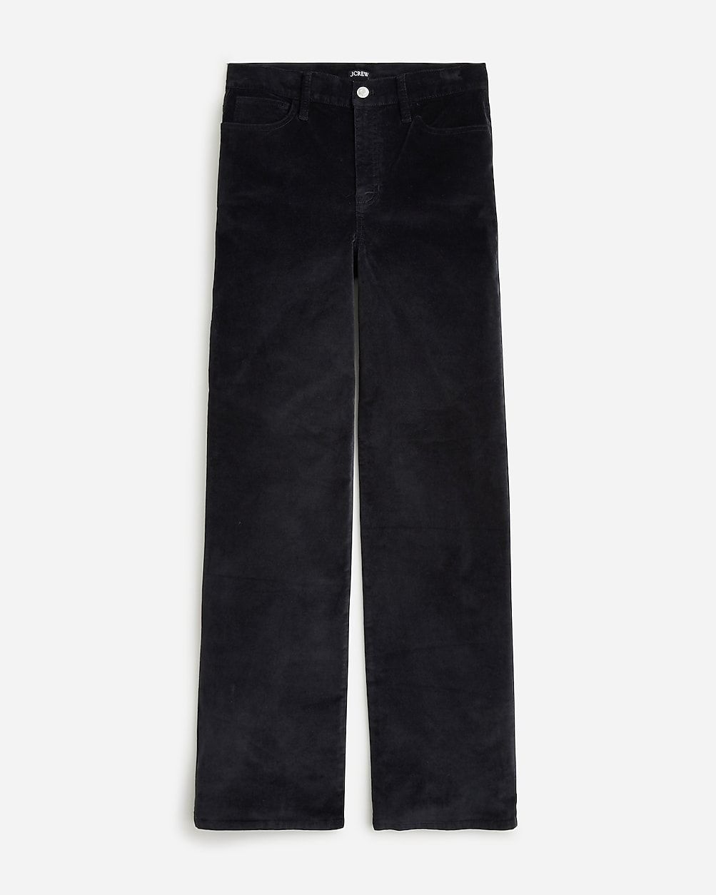 Full-length slim wide-leg pant in stretch velvet | J.Crew US
