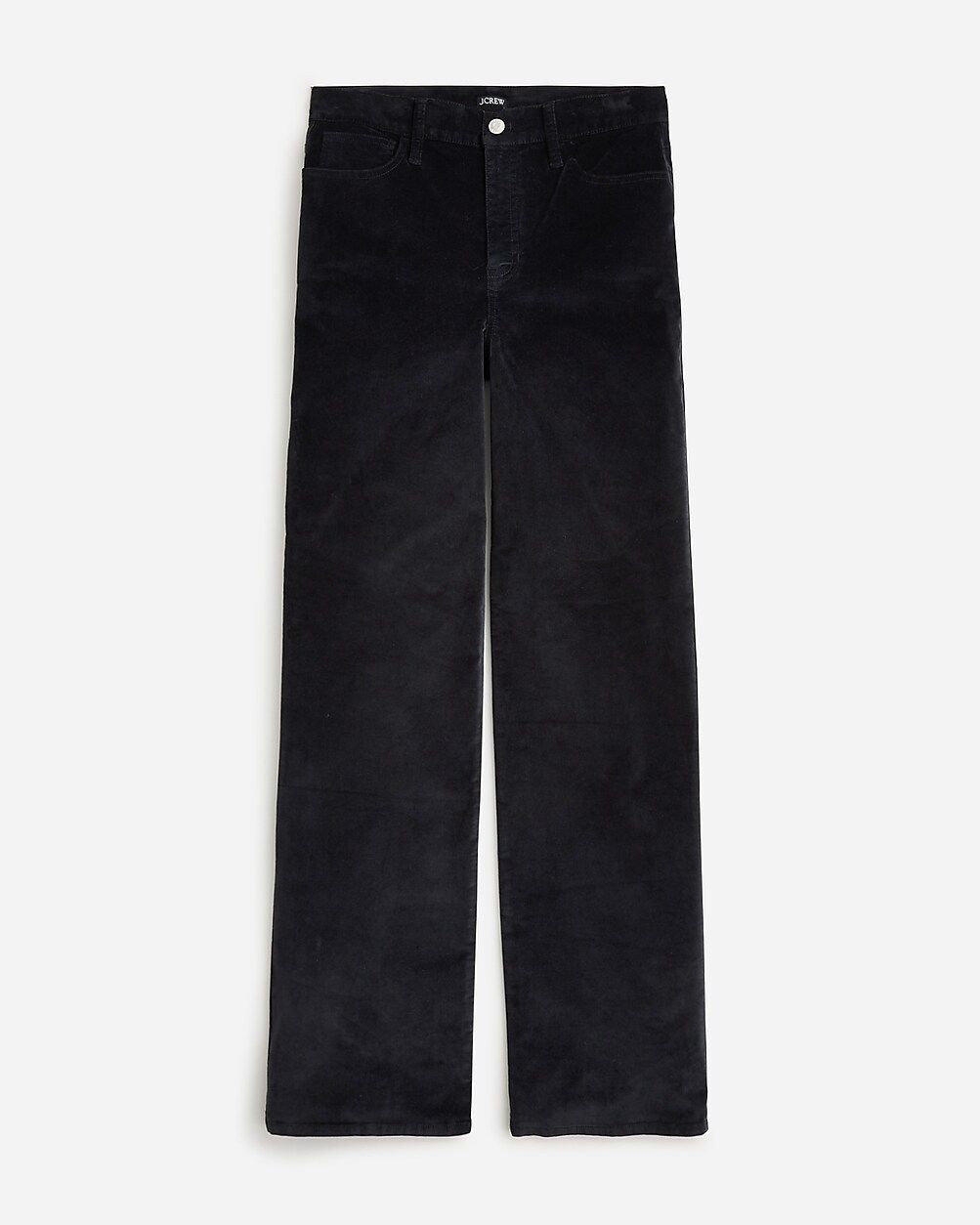 Full-length slim wide-leg pant in stretch velvet | J.Crew US