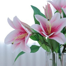 Pcs Lily Artificial Flowers Silk Lily Flowers Real Touch Party Wedding Bridal Bouquet For Living Room Home Garen Decoration Faux Flowers Totally Pcs F | SHEIN