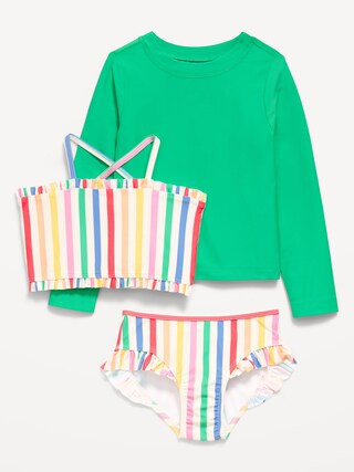 Printed Rashguard and Bikini Swim Set for Toddler Girls | Old Navy (US)