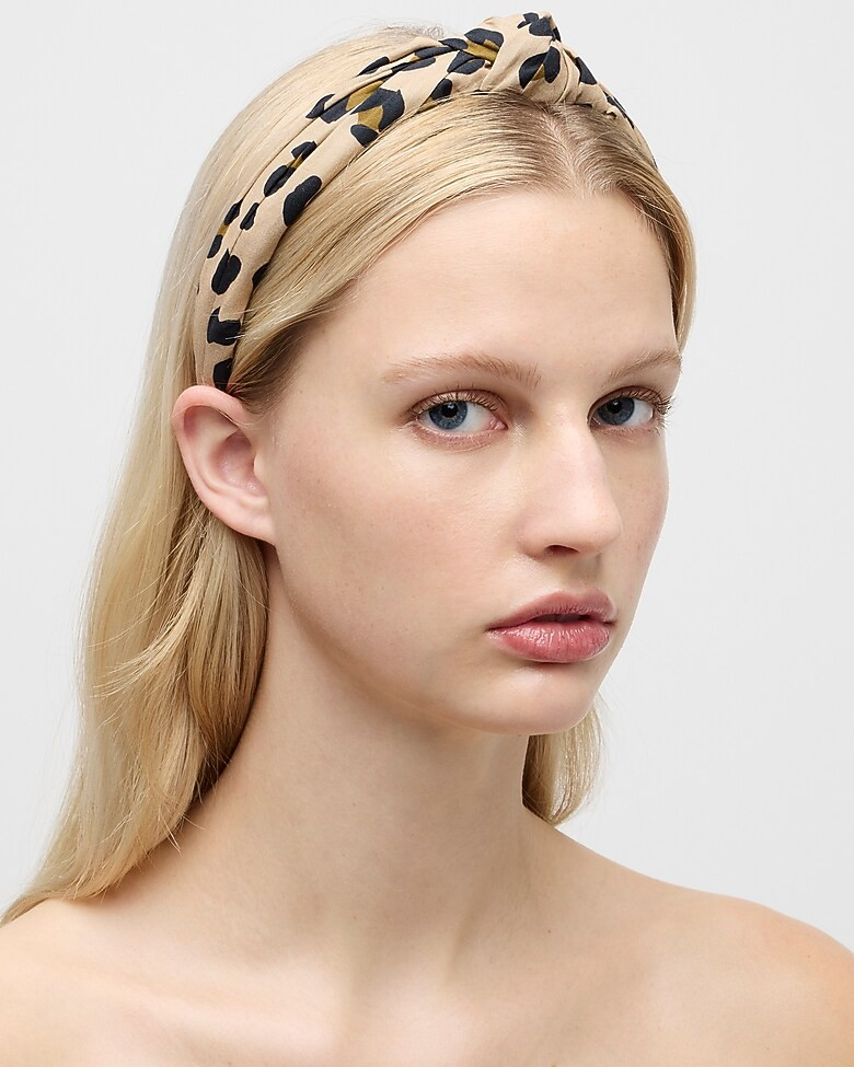 Knot headband in leopard | J. Crew US
